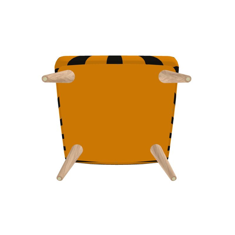 SOLSTICE armless orange chair Pop Art face Sun Rays 10 color available