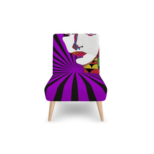 SOLSTICE armless purple chair Pop Art face Sun Rays 10colors available