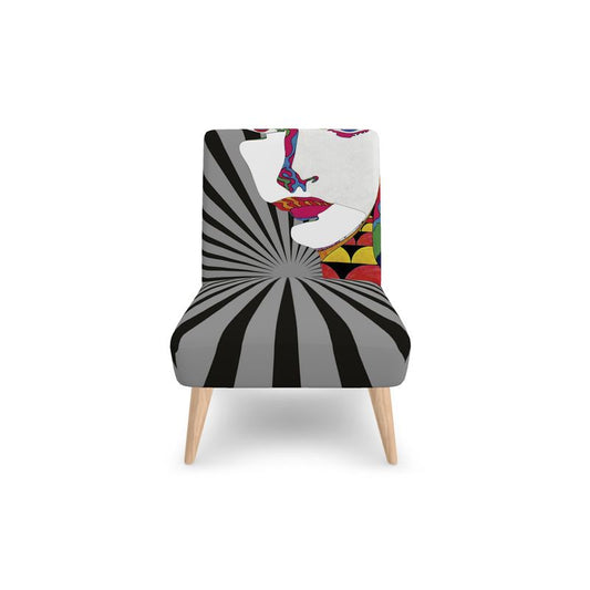 SOLSTICE armless gray chair Pop Art face Sun Rays 10 colors available