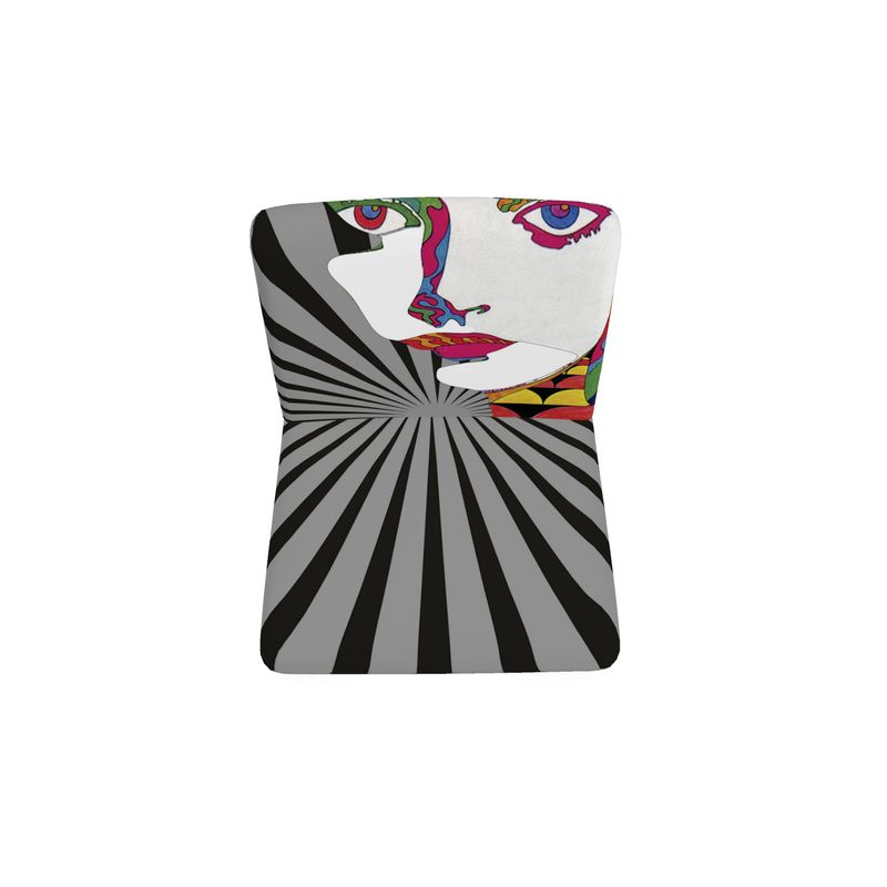 SOLSTICE armless gray chair Pop Art face Sun Rays 10 colors available
