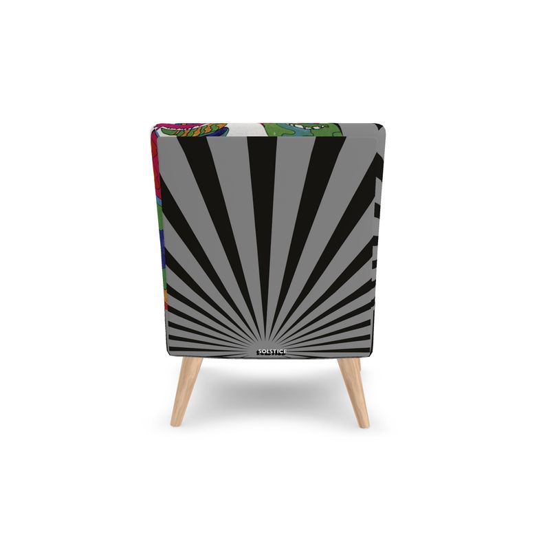 SOLSTICE armless gray chair Pop Art face Sun Rays 10 colors available