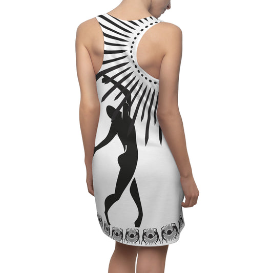Women's Solstice Dancer Sun W Cut & Sew Racerback Dress (AOP)
