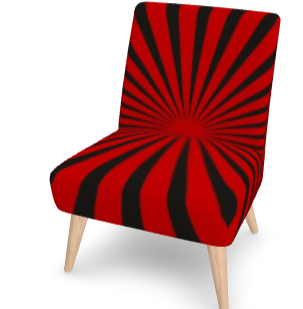 SOLSTICE Red Pop Art Sun Rays armchair 10 colors options