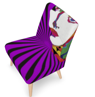 SOLSTICE armless chair Pop Art face Sun Rays 10 colors available