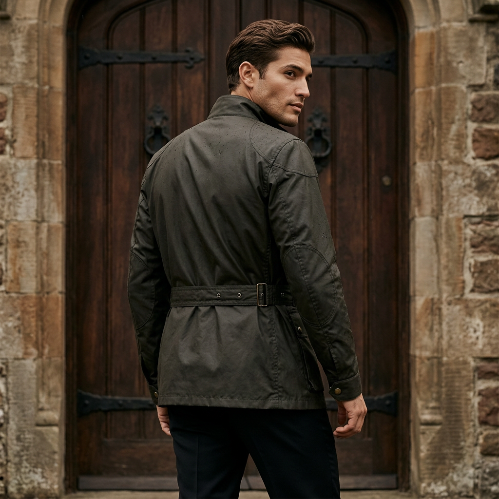 Belstaff Bicolor Luxury Cotton Full-Length Jacket