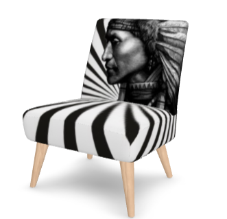 SOLSTICE armleschair Native engraving Pop Art Sun rays 10 colors av.
