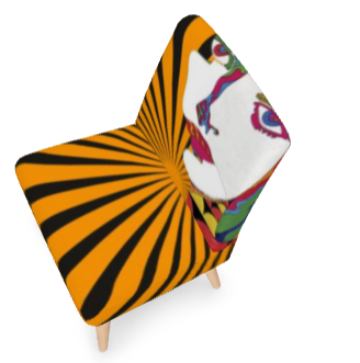 SOLSTICE armless chair Pop Art face Sun Rays 10 colors available