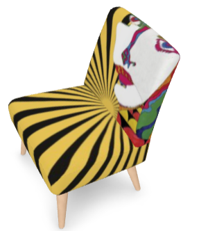 SOLSTICE armless chair Pop Art face Sun Rays 10 colors available