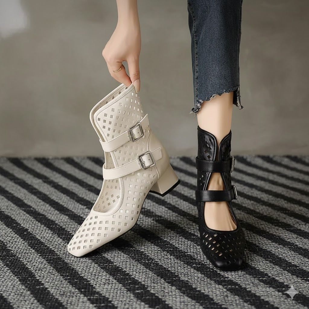 Sexy Brand Luxury Gold Gladiator Sandals Platform Beige Summer Mesh Grid Ankle Boots Roman Sandals For Woman Genuine Leather