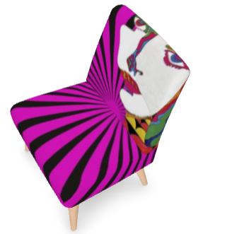 SOLSTICE armless chair Pop Art face Sun Rays 10 colors available