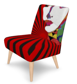 SOLSTICE armless chair Pop Art face Sun Rays 10 colors available