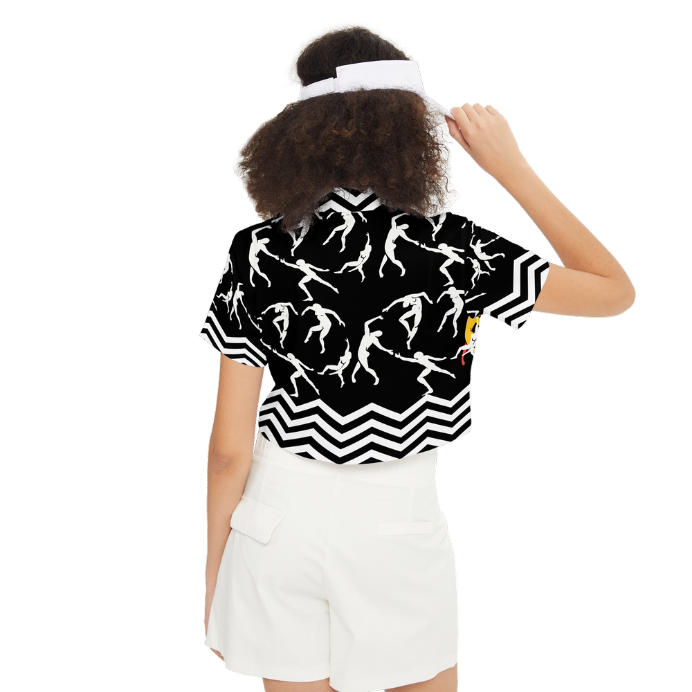 Women's SOLSTICE Short-Sleeve Crop Polo Shirt-Heavyweight 225g BW