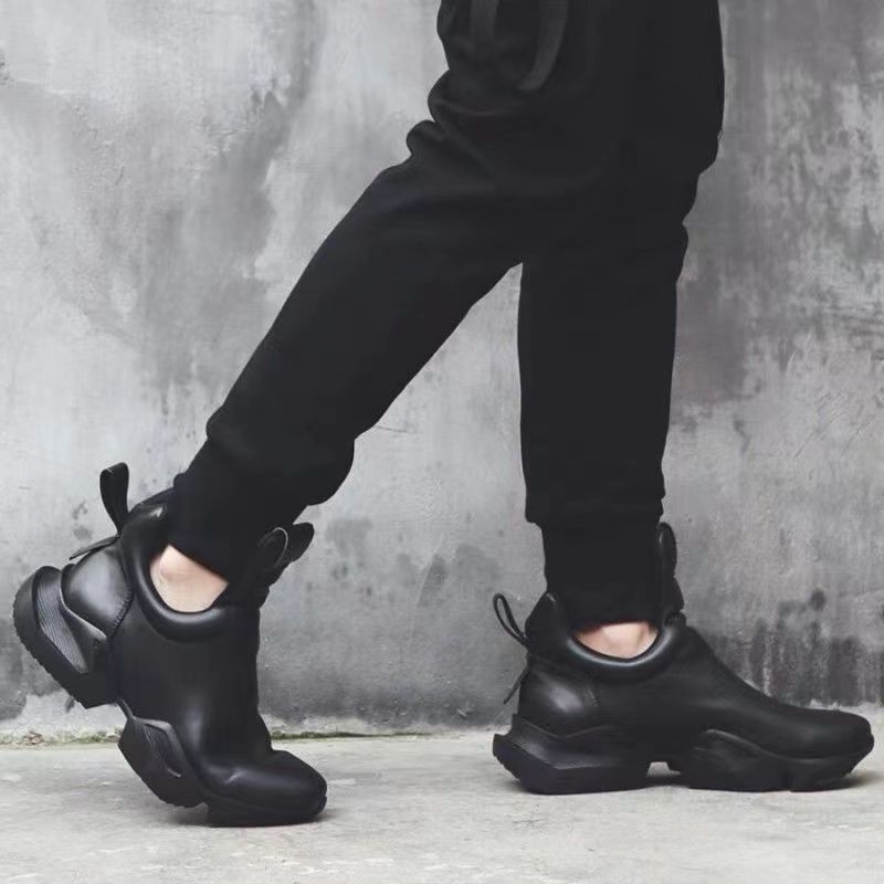 Winter Slip-on Trendy Men's Practical All-match Casual Cowhide Platform Solstice Style Shoes