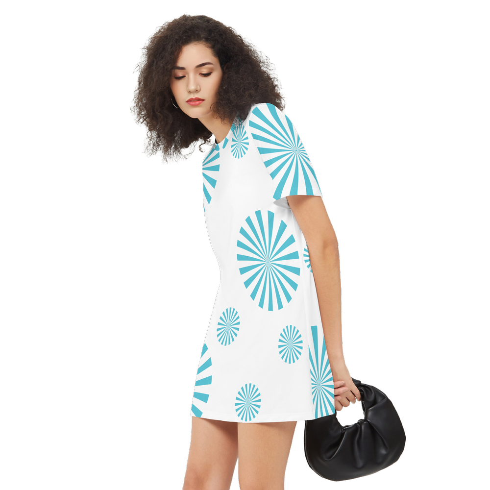 Solstice Women's Short-Sleeve T-Shirt Dress-Heavyweight 225g
