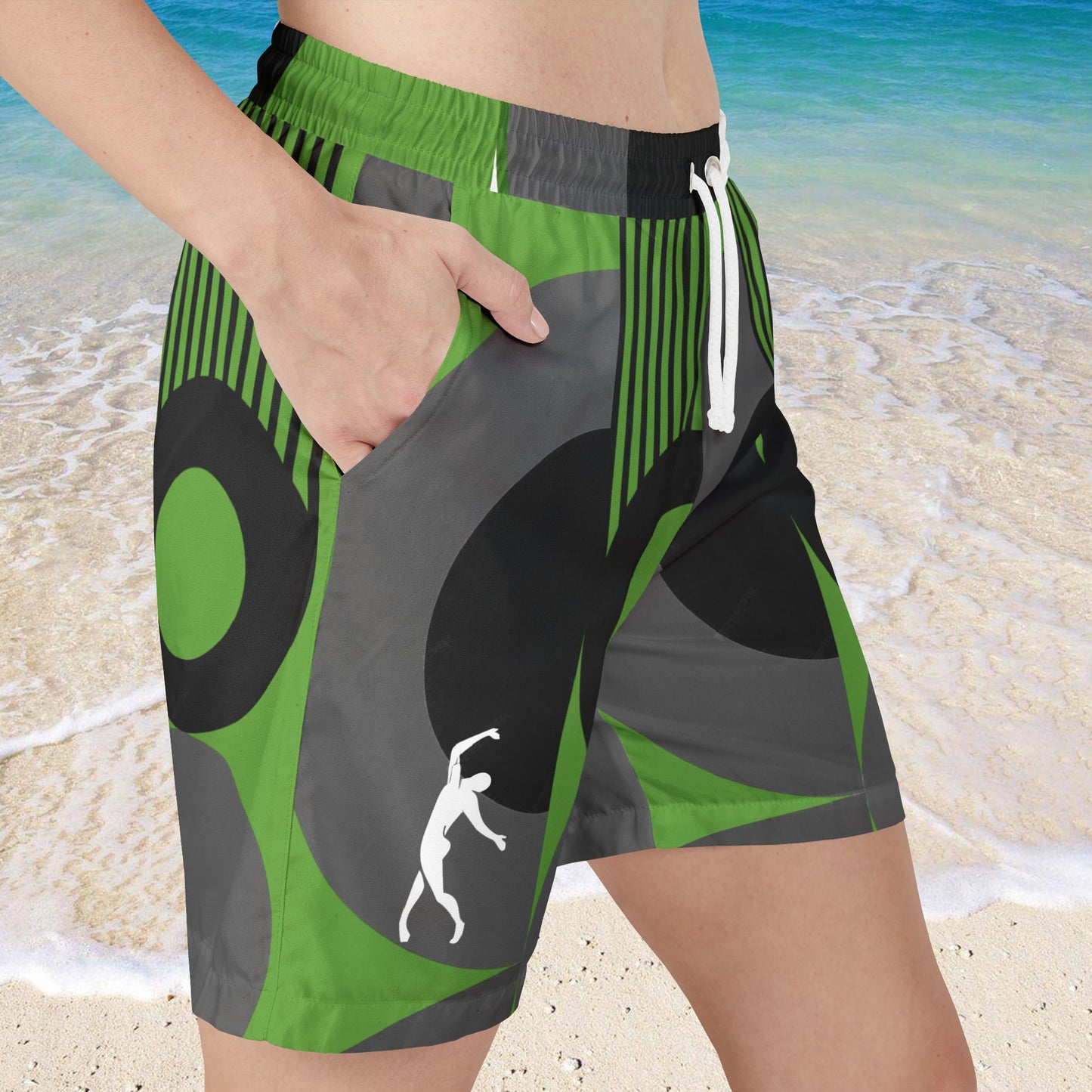 SOLSTICE Bauhaus Green Swim Shorts (AOP)