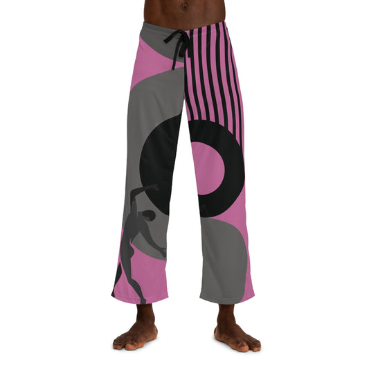 SOLSTICE Bauhaus Men's  pink Pajama Pants (AOP)