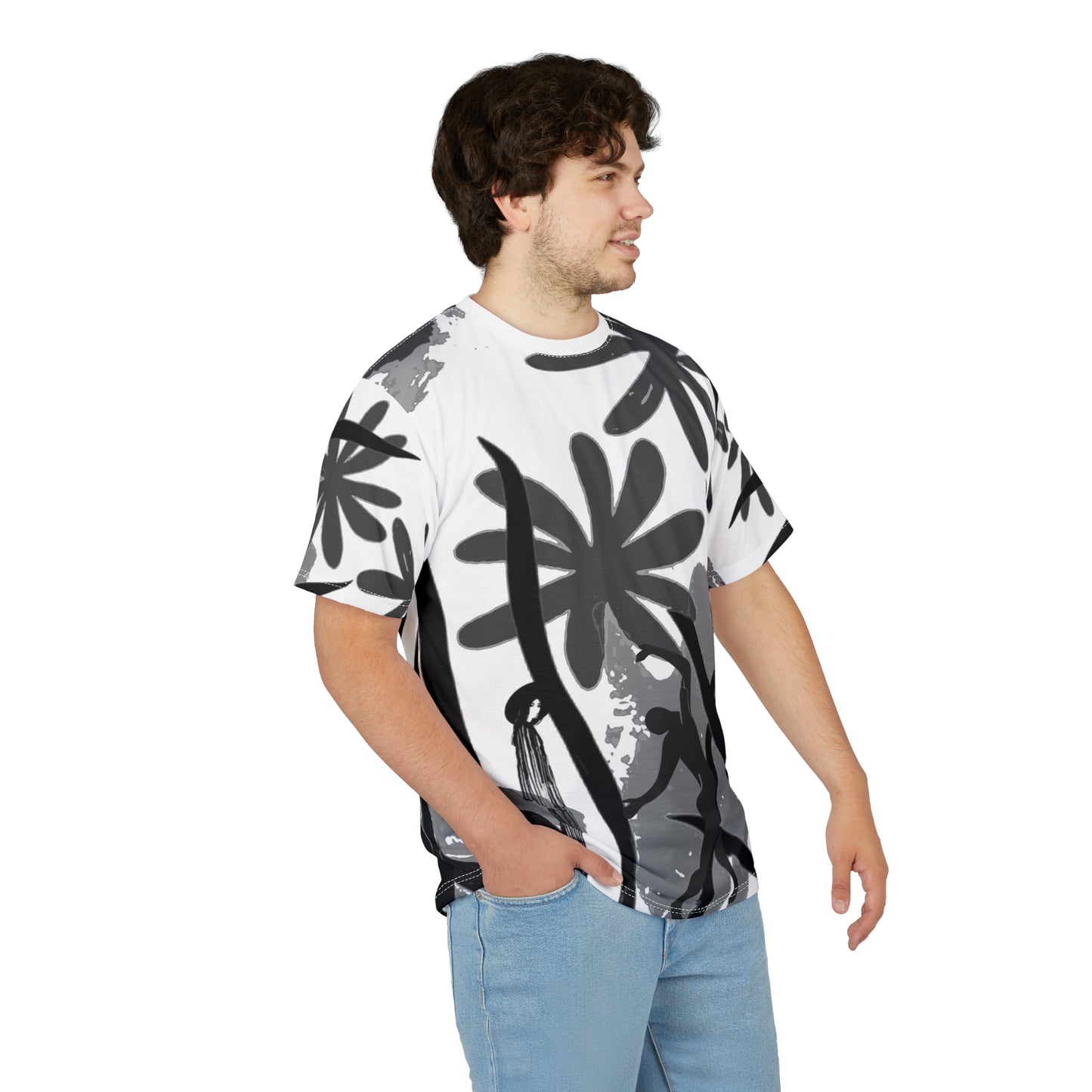 SOLSTICE Matisse Jungle Unisex white Cut & Sew Tee (AOP)
