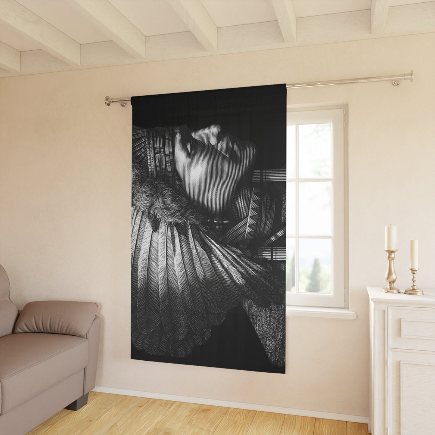Solstice ShamanBlack  Window Curtains (1 Piece)