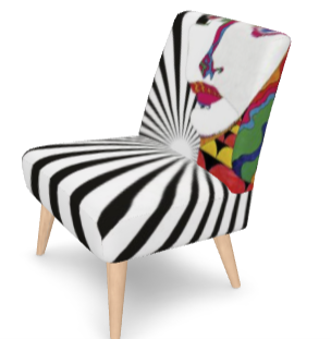 SOLSTICE armless chair Pop Art face Sun Rays 10 colors available