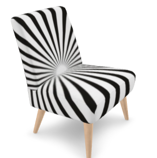 SOLSTICE Red Pop Art Sun Rays armchair 10 colors options