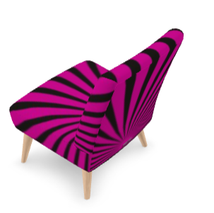 SOLSTICE Red Pop Art Sun Rays armchair 10 colors options