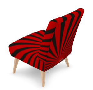 SOLSTICE Red Pop Art Sun Rays armchair 10 colors options
