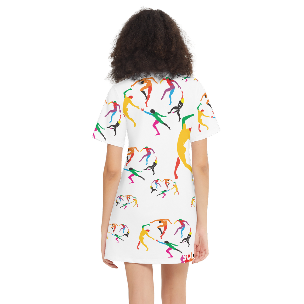 Women's SOLSTICE Short-Sleeve T-Shirt Dress-Heavyweight 225g