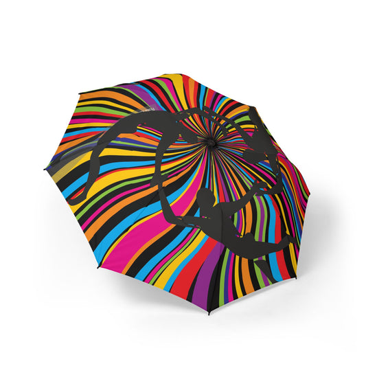 PSYCHEDELIC WAVES Semi-Automatic Foldable Umbrella