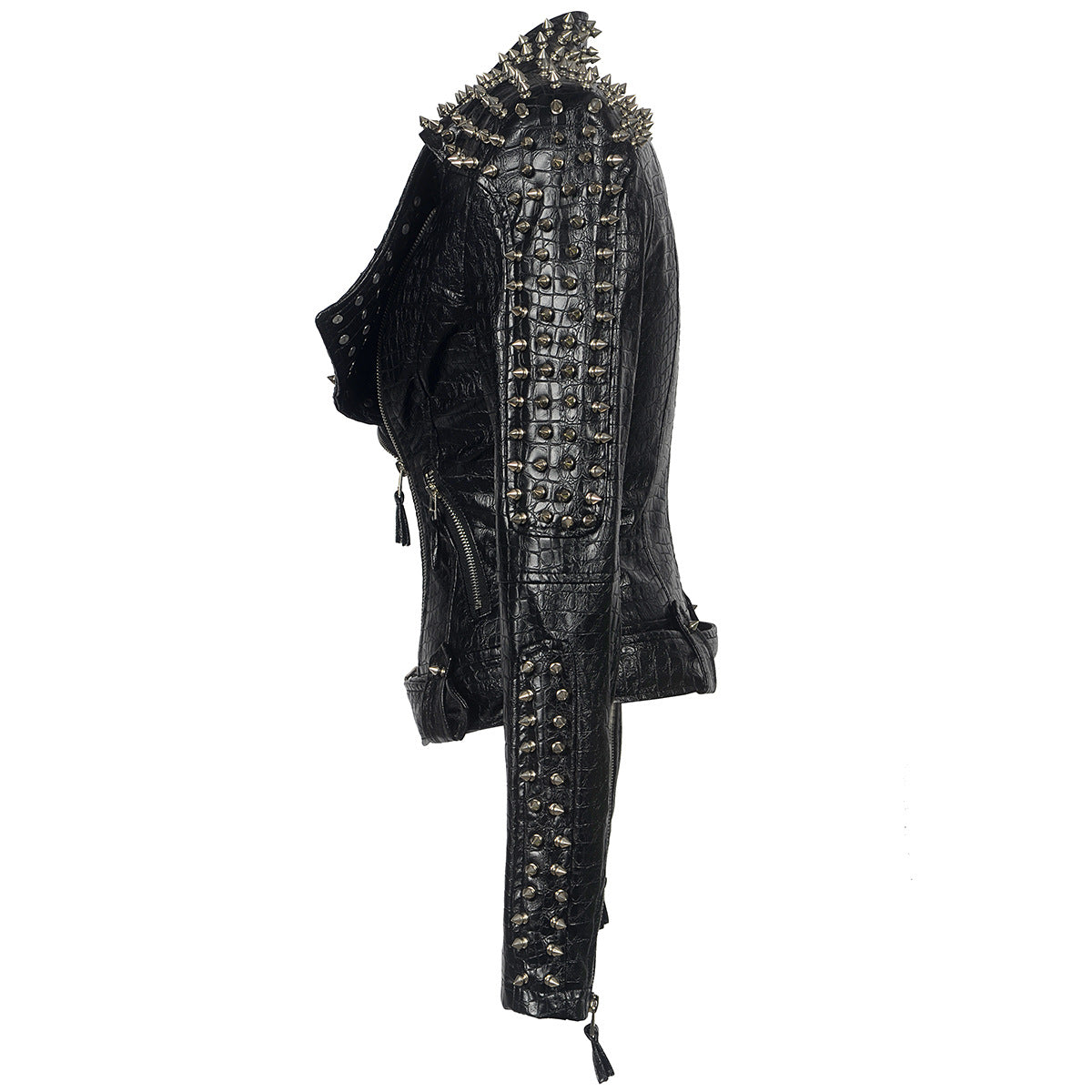 Trendy Short leather imitation Punk Jacket