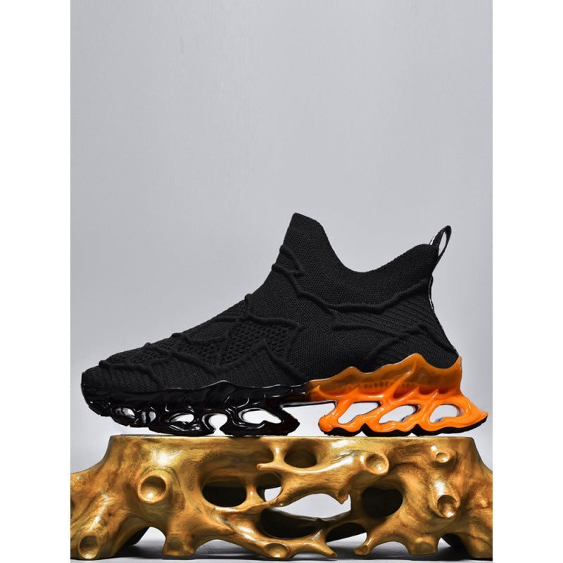 Trendy Men's Shoes Summer Breathable Mesh Fly-knit Solstice Style Sneakers
