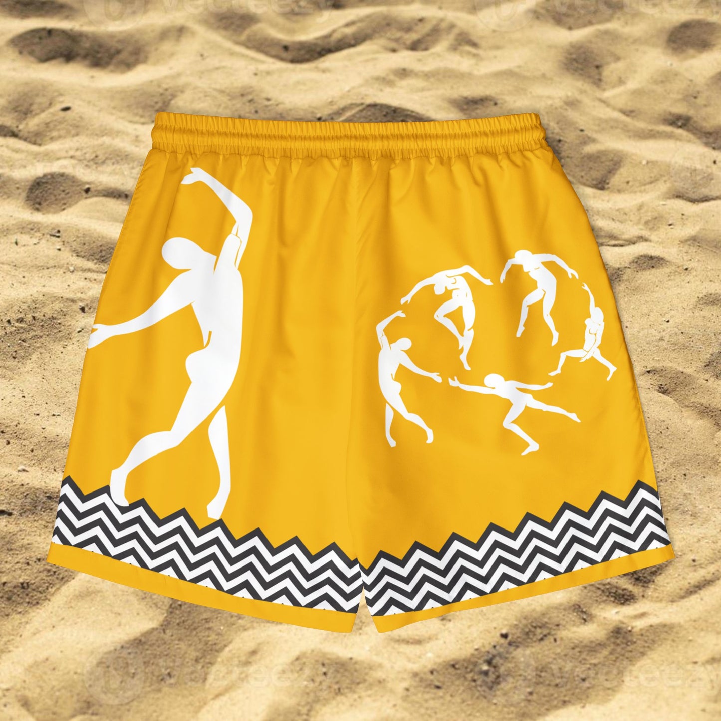 Unisex SOLSTICE DANCE Yellow Swim Shorts (AOP)