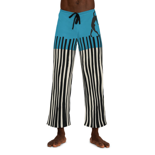 SOLSTICE Bamboo Men's Pajama Turquoise Pants (AOP)