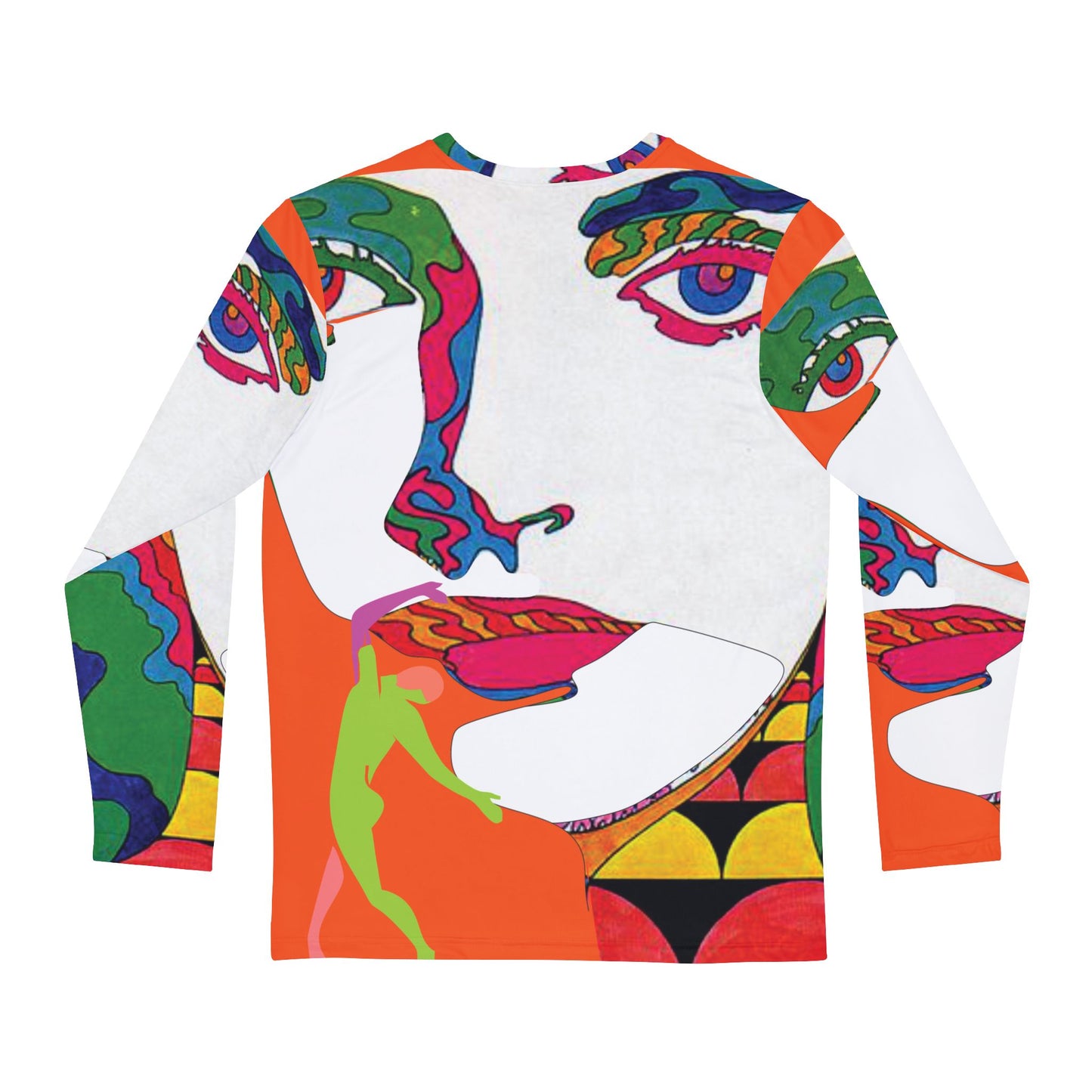 Men's POP ART Long Sleeve orange Shirt (AOP)