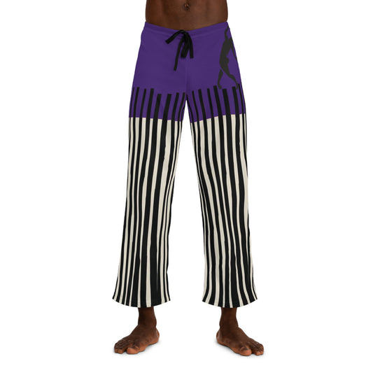 SOLSTICE Bamboo Men's Pajama Purple Pants (AOP)