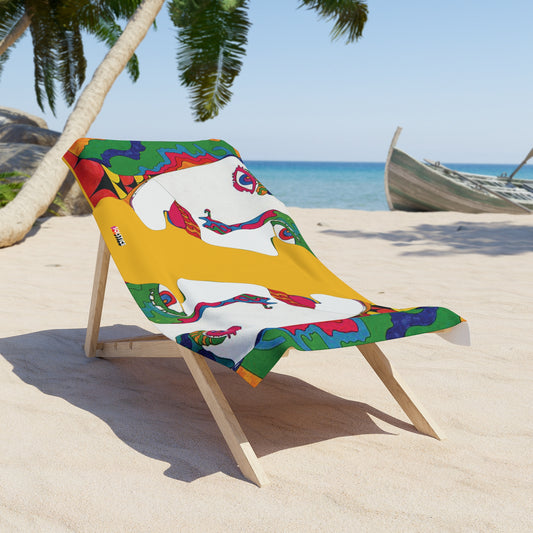 SOLSTICE POP ART yellow Beach Towel