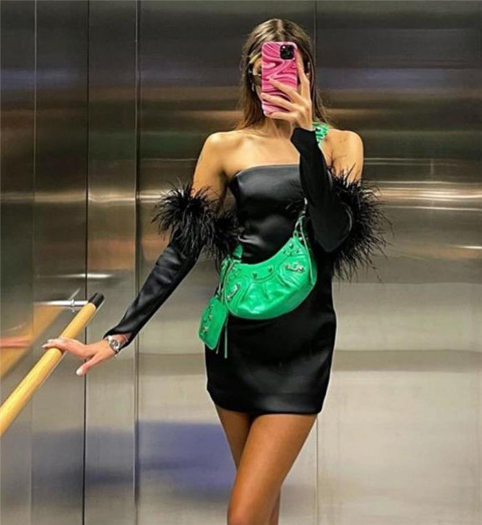 Solstice fashion, European And American Black Dress Women