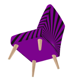 SOLSTICE Red Pop Art Sun Rays armchair 10 colors options