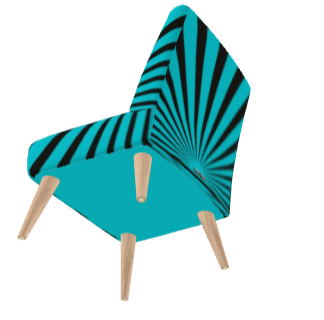SOLSTICE Red Pop Art Sun Rays armchair 10 colors options