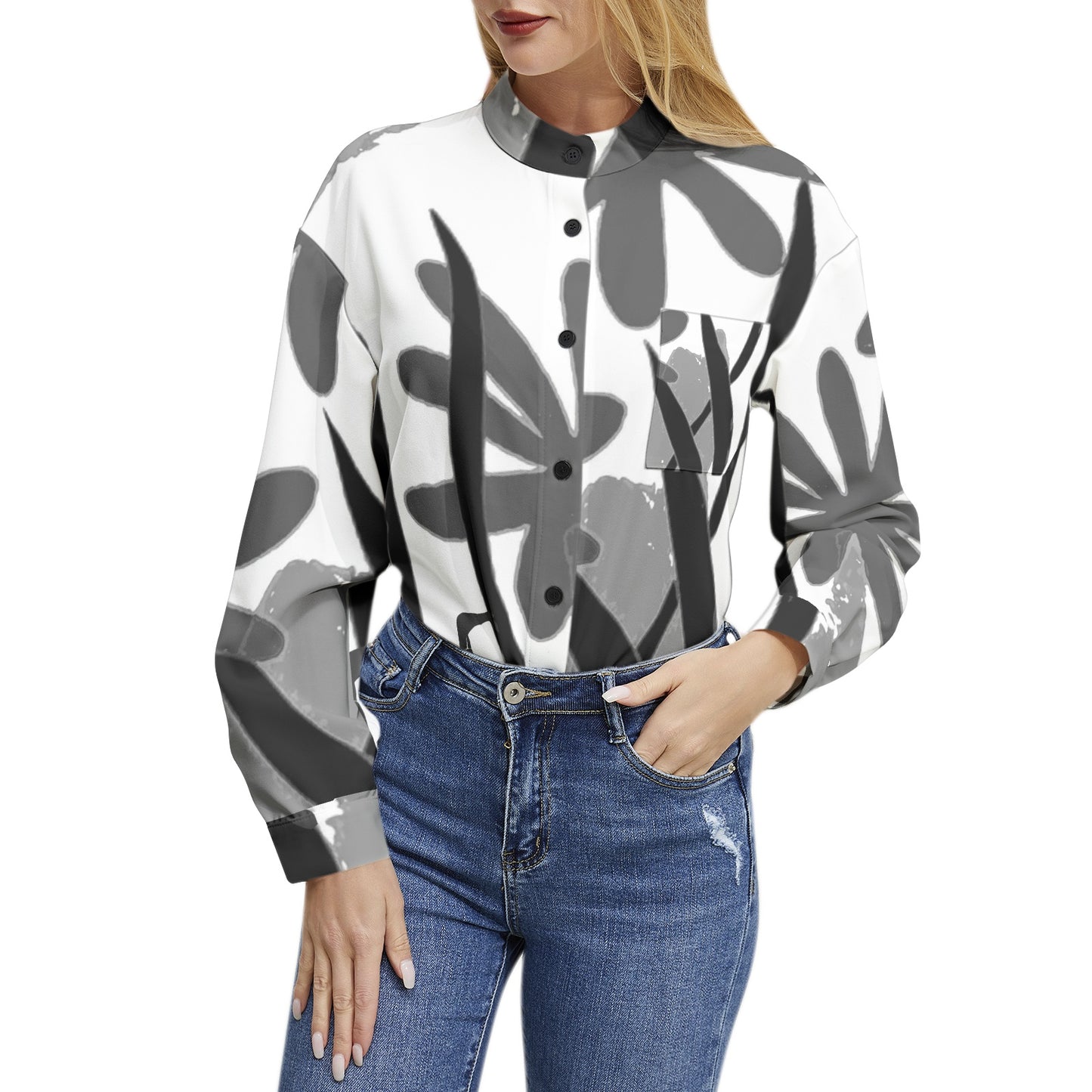 Solstice Matisse Long Sleeve Button Up Casual Shirt Top