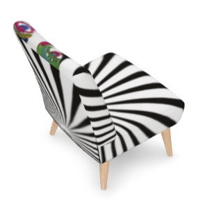 SOLSTICE armless chair Pop Art face Sun Rays 10 colors available