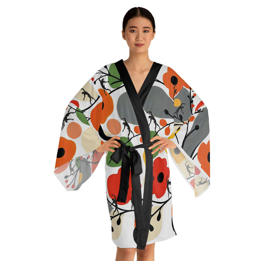 Long Sleeve SOLSTICE FLOWERS Kimono Robe (AOP)