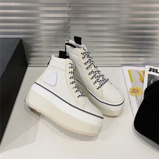 Women's Solstice Style Casual Ripped Platform Platform High-Top Canvas Shoes