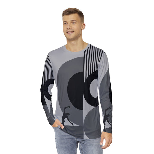 Men's SOLSTICE BAUHAUS Long Sleeve Shirt light gray (AOP)