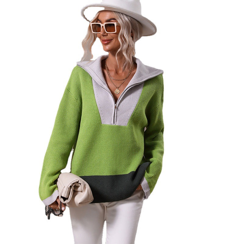 Trenddy Comfortable Zipper Pullover Women