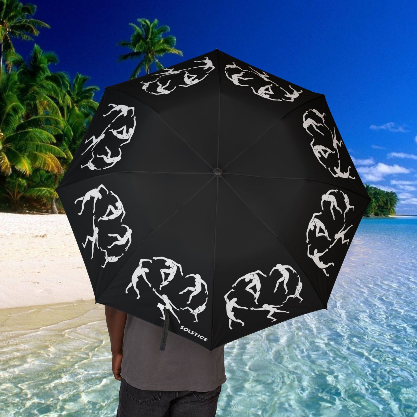BLACK SOLSTICE DANCE Semi-Automatic Foldable Umbrella