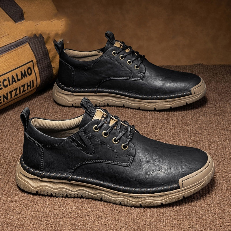 Solstice Leather New Autumn And Winter Business Vintage Casual Shoes Men's