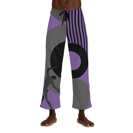 SOLSTICE Bauhaus Men's  light purple Pajama Pants (AOP)