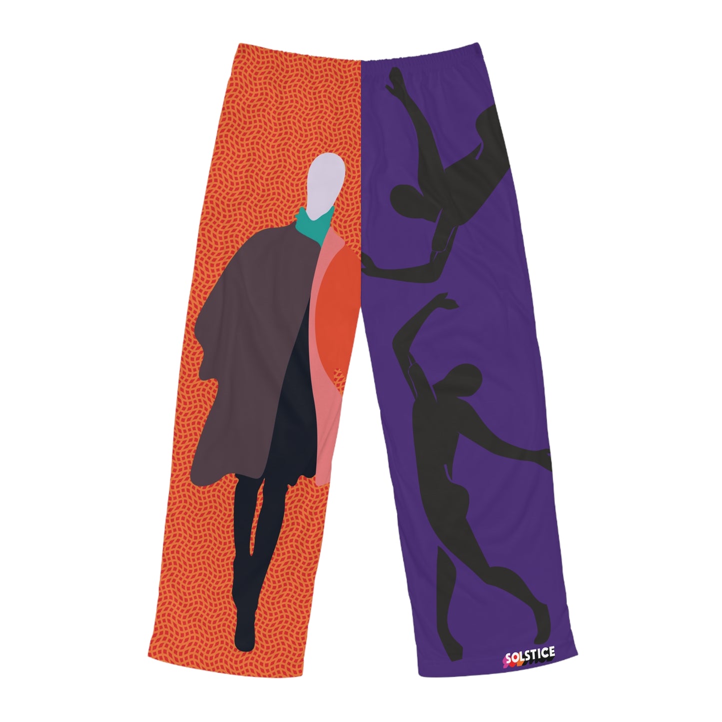 SOLSTICE Fashionist Purple Orange Men's Pajama Pants (AOP)
