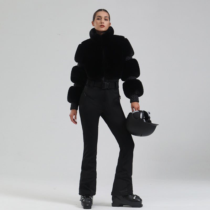 Winter Ski One-piece jumpsuit Female Windproof Thickening