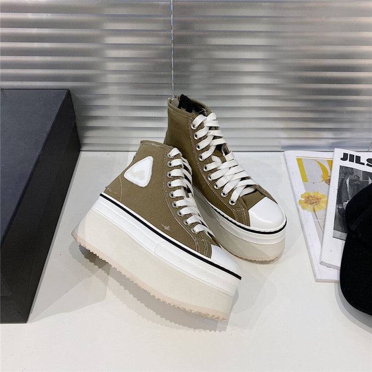 Women's Solstice Style Casual Ripped Platform Platform High-Top Canvas Shoes